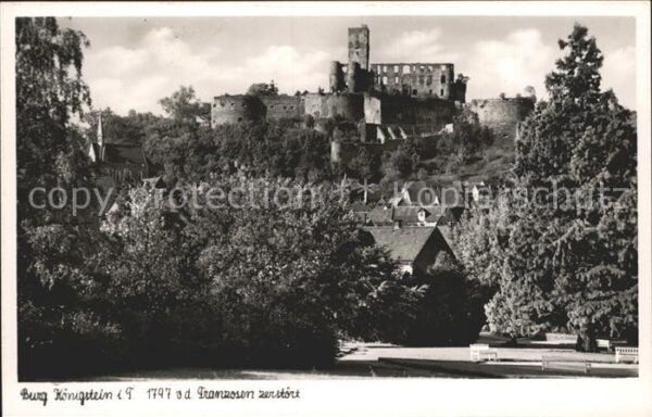 Koenigstein Taunus Burg Königstein 1797 von den Franzosen