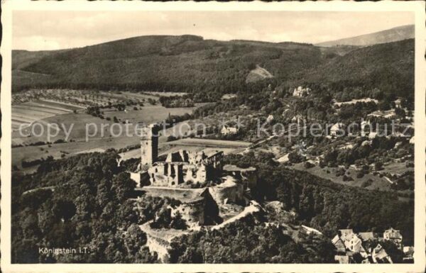Koenigstein Taunus Burgruine Fliegeraufnahme