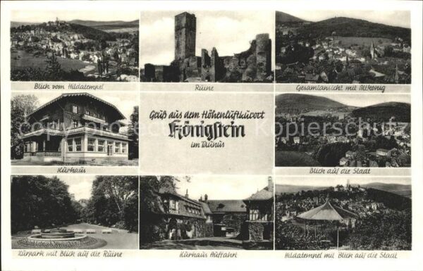 Koenigstein Taunus Hildatempel Burgruine Kurpark Kurhaus H