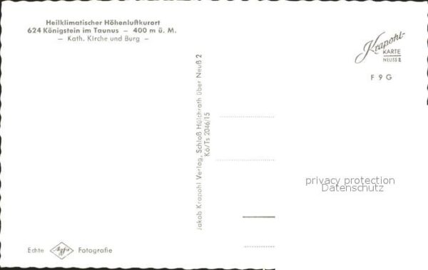 Koenigstein Taunus Katholische Kirche und Burgruine Höhenl – Bild 2