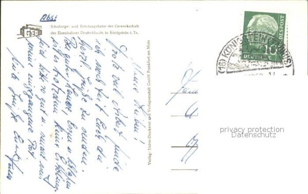Koenigstein Taunus Schulungsheim Erholungsheim Eisenbahn G – Bild 2