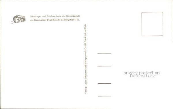 Koenigstein Taunus Schulungsheim Erholungsheim Eisenbahn G – Bild 2