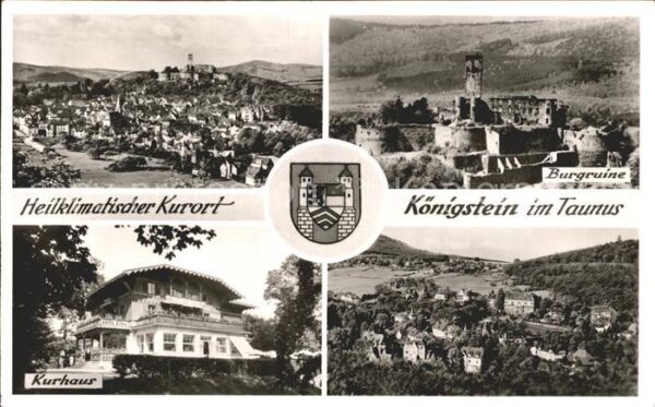 Koenigstein Taunus Gesamtansicht Burgruine Kurhaus Heilkli
