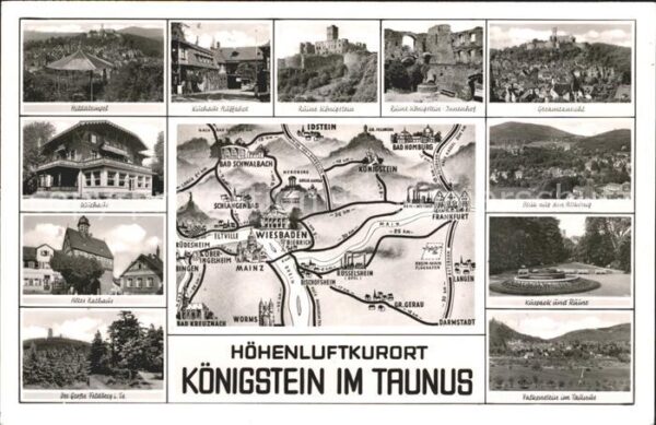 Koenigstein Taunus Hildatempel Kurhaus Park Rathaus Falken
