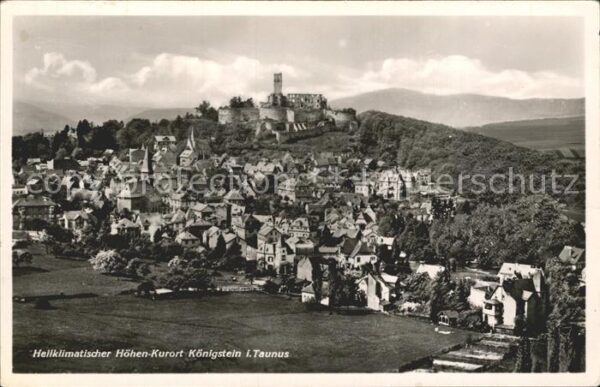 Koenigstein Taunus Panorama mit Burgruine Höhenkurort
