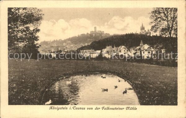 Koenigstein Taunus von der Falkensteiner Mühle Schwanentei