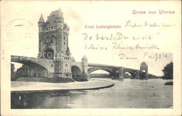 Worms Rhein Ernst Ludwigbrücke