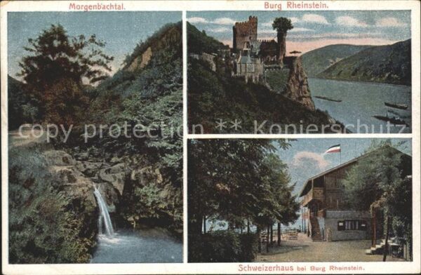 Trechtingshausen Morgenbachtal Wasserfall Burg Rheinstei