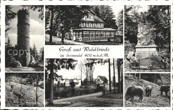 Waldfriede Bad Sobernheim Altenburg Wald und Berghotel Denkmal de