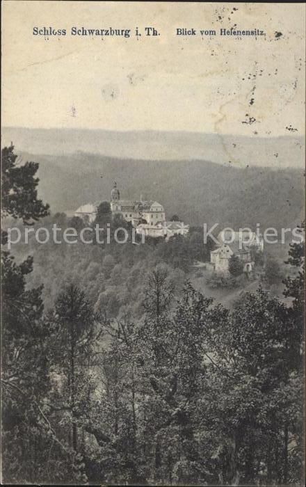 Schwarzburg Thueringer Wald Blick vom Helenensitz