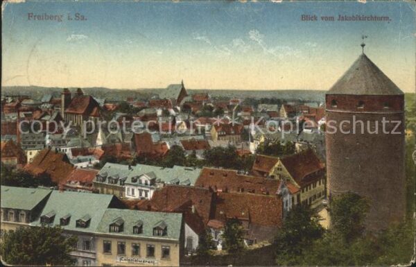 Freiberg Sachsen Blick vom Jakobikirchturm