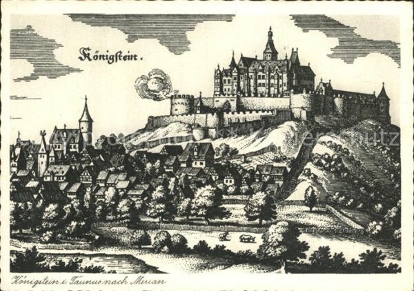 Koenigstein Taunus Burg Königstein Zeichnung