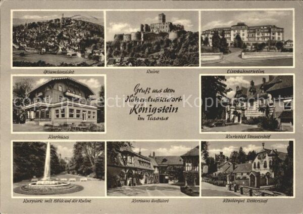 Koenigstein Taunus Gesamtansicht Ruine Eisenbahnerheim Kur