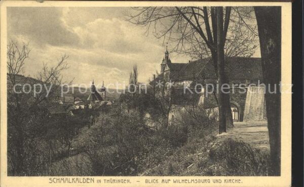 Schmalkalden Blick auf Wilhelmsburg und Kirche