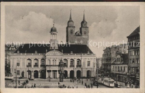 Magdeburg Rathaus mit Johanniskirche