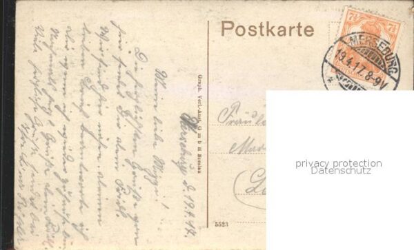 Merseburg Saale Partie mit dem Rabenstein im äusseren S – Bild 2