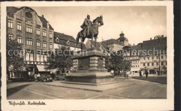 Weissenfels Saale Marktplatz Reiterstandbild Denkmal