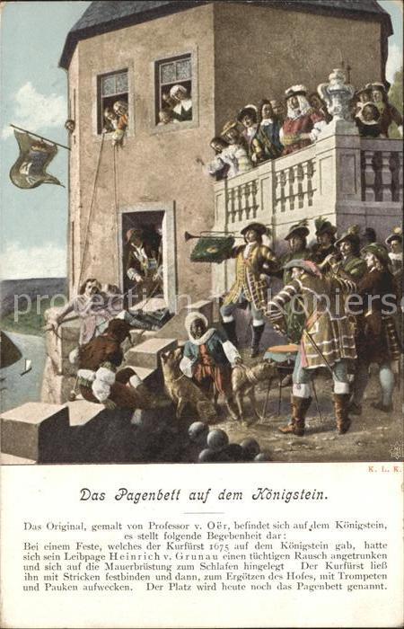Koenigstein Saechsische Schweiz Das Pagenbett auf dem Königstein Festun