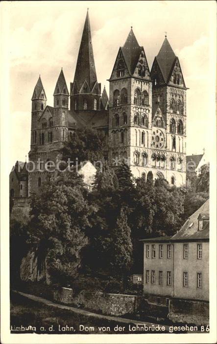 Limburg Lahn Dom von der Lahnbrücke gesehen