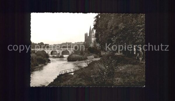 Limburg Lahn Dom und Lahnbrücke