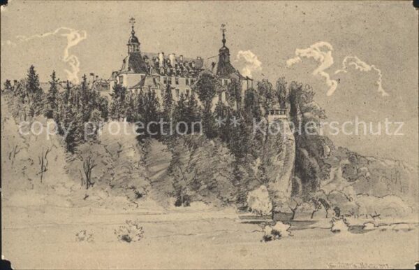 Oranienstein Lahn Schloss Zeichnung Jacobi 1852 Oranienst