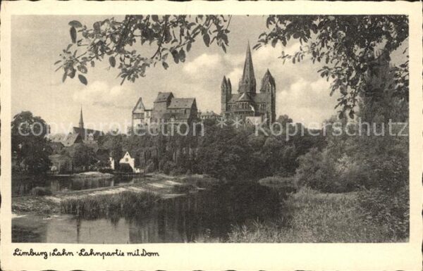 Limburg Lahn Lahnpartie mit Dom