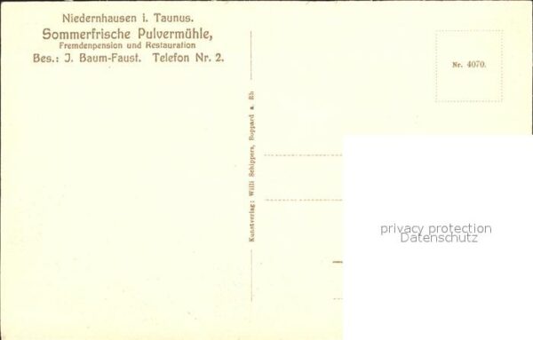Niedernhausen Taunus Sommerfrische Pulvermühle Pension Resta – Bild 2