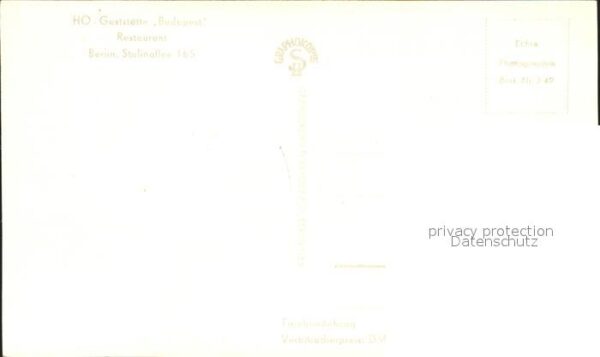 Berlin HO Gaststätte Budapest Restaurant – Bild 2