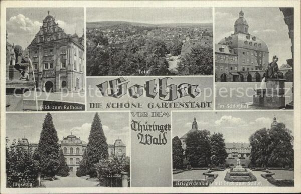 Gotha Thueringen Rathaus Schlosshof Kriegerdenkmal Museu