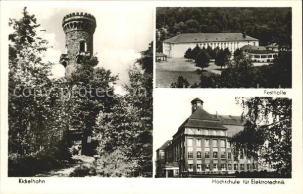 Ilmenau Thueringen Kickelhahn Aussichtsturm Festhalle Hoch