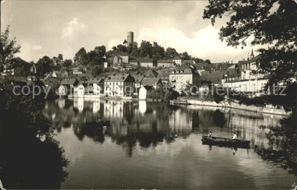 Bad Lobenstein Thueringen Blick von der Inselbrücke