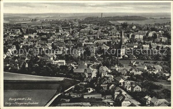 Burgstaedt Sachsen Original Fliegeraufnahme