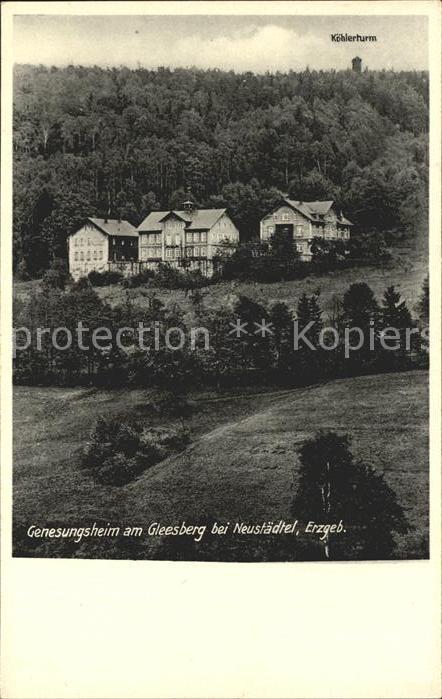 Neustaedtel Sachsen Erzgebirge Genesungsheim am Gleesberg Köhlerturm