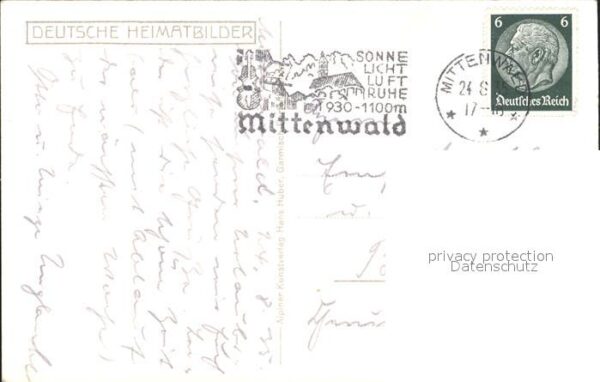 Mittenwald Bayern Adlerhaus gegen Karwendelgebirge Serie – Bild 2