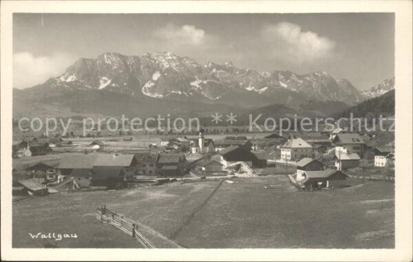 Wallgau Gesamtansicht mit Alpenpanorama