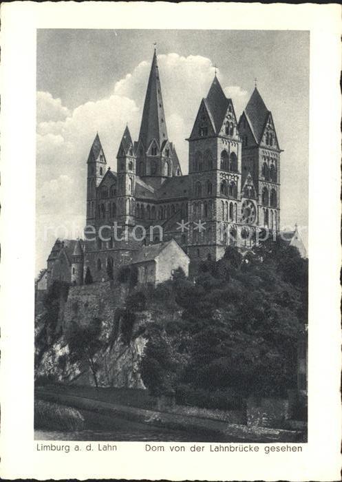 Limburg Lahn Dom von der Lahnbrücke gesehen