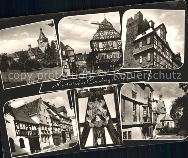 Camberg Bad Historische Stadt Fachwerkhaus Tor Knei