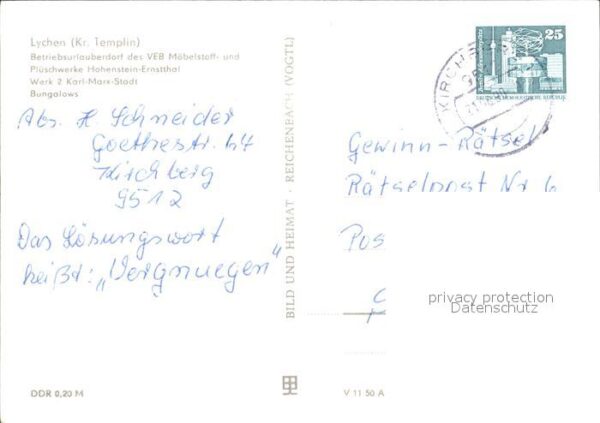 Lychen Betriebsurlauberdorf des VEB Möbelstoff – Bild 2
