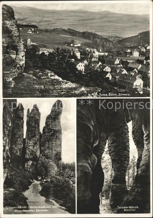 Tyssa Panorama Tyssaer Wände Felsformationen