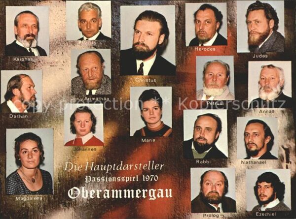 Oberammergau Hauptdarsteller Passionsspiel 1970