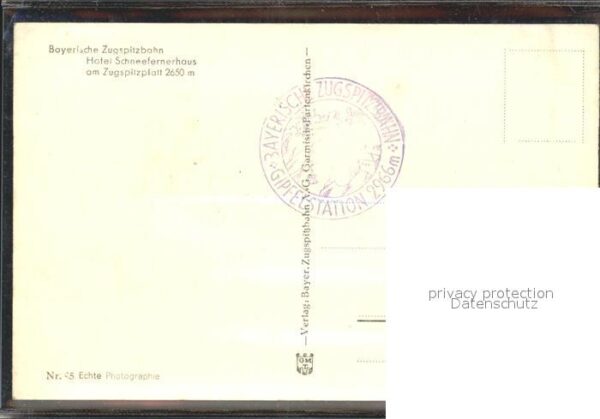Garmisch-Partenkirchen Bayerische Zugspitzbahn Berghotel Schne – Bild 2