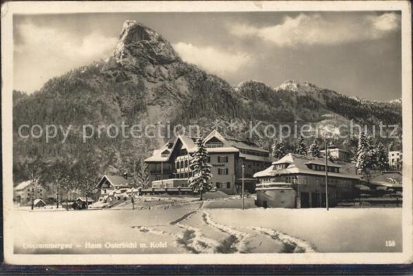 Oberammergau Haus Osterbichl mit Kofel Ammergauer Al