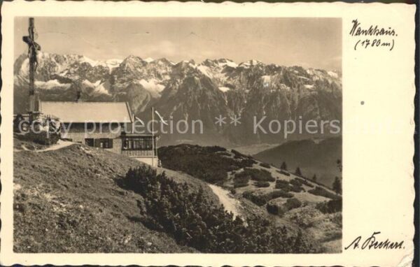 Wankhaus Berghaus Kreuz Alpenpanorama