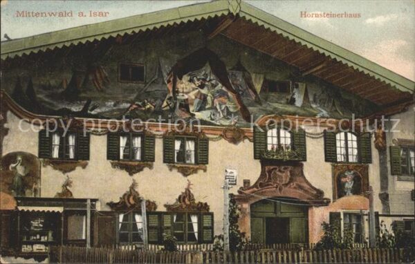 Mittenwald Bayern Hornsteinerhaus Fassadenmalerei