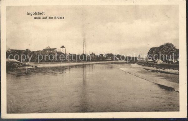 Ingolstadt Donau Blick auf die Brücke