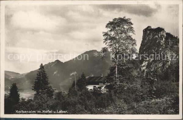 Oberammergau Kolbenalm mit Kofel und Laber Ammergaue