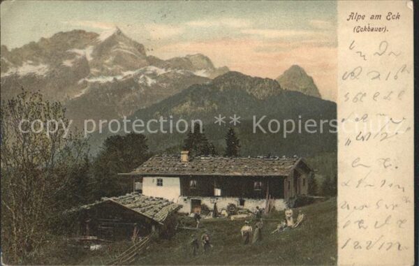 Garmisch-Partenkirchen Alpe am Eck Eckbauer Alpenpanorama