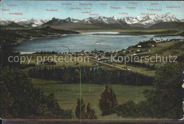 Starnbergersee mit Karwendel und Wettersteingebirge Pa