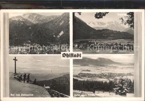 Ohlstadt Ortsansicht Panorama Helmgarten Zugspit
