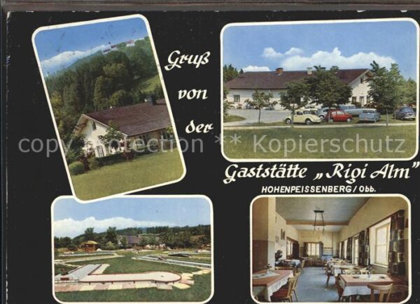 Hohenpeissenberg Gaststätte Rigi Alm Speisesaal Minigolf